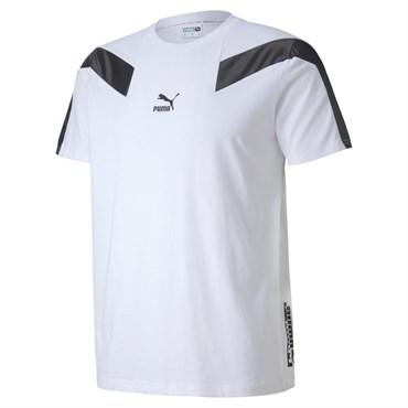 Puma T7 2020 Sport Slim Tee Erkek Beyaz T-shirt - 59880002