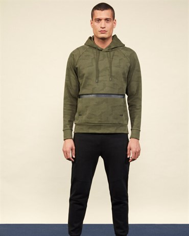 Skechers 2Xı-Lock M Hoodie Sweatshirt Erkek Yeşil Sweatshirt - S211559-310