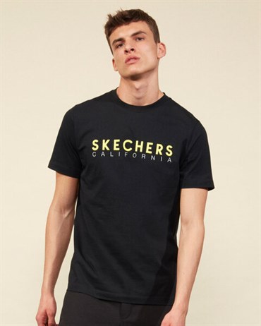 Skechers Graphic Tee M Crew Neck T-Shirt Erkek Siyah Üst & T-shirt - S211521-001