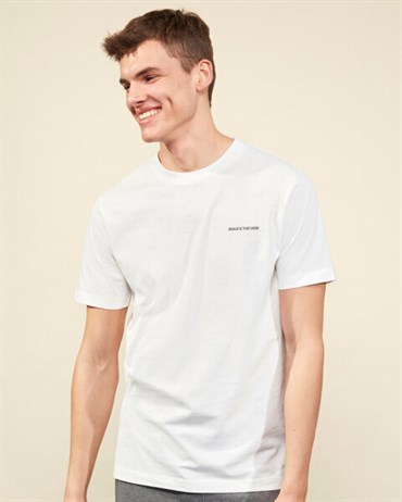 Skechers Graphic Tee M Crew Neck T-Shirt Erkek Beyaz Üst & T-shirt - S202256-102