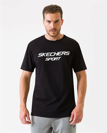 Skechers Graphic Tee S M Light Up Logo Erkek Üst & T-shirt - S201270-001
