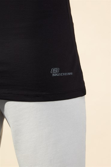 Skechers Graphic Tee W Crew Neck T-Shirt Kadın Siyah Üst & T-shirt - S211282-001