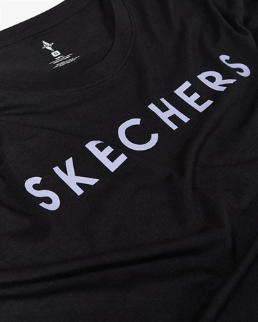 Skechers Graphic Tee W Crew Neck T-Shirt Kadın Siyah Üst & T-shirt - S211161-001