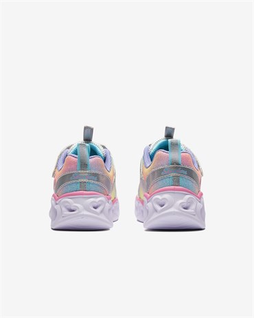Skechers Heart Lights - Rainbow Lux Kız Çocuk Gümüş Günlük Ayakkabı - 302308L SMLT