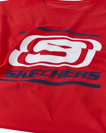 Skechers M Big Logo T-Shirt Erkek Kırmızı T-shirt - S212949-600