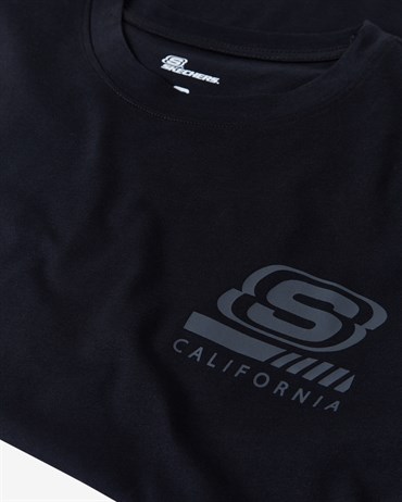 Skechers M Chest Logo T-Shirt Erkek Siyah T-shirt - S212938-001