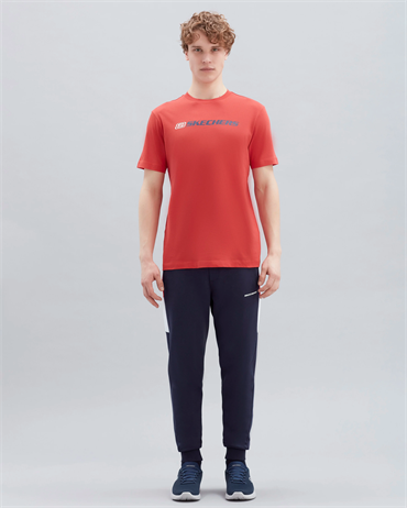 Skechers M Graphic Tee Big Logo T-Shirt Erkek Kırmızı Günlük T-shirt - S212956-600