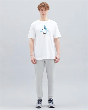 Skechers M Graphic Tee Diamond Logo T-Shirt Erkek Beyaz Günlük T-shirt - S221133-102