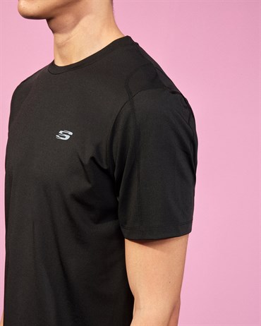 Skechers Performance Tops M Crew Neck T-Shirt Erkek Siyah Üst & T-shirt - S211698-001