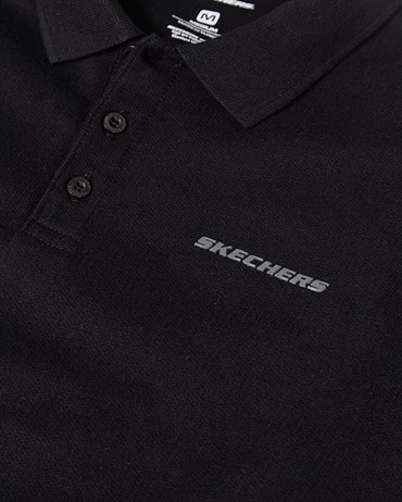 Skechers Polo M Short Sleeve Polo Erkek Siyah Üst & T-shirt - S211800-001