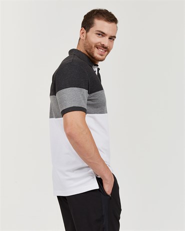Skechers Polo S M Colorblock Sport Pique Polo T-Shirt Erkek Üst & T-shirt - S201047-001