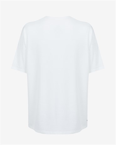 Skechers W Asymmetric  T-Shirt Kadın Beyaz T-shirt - S212932-100