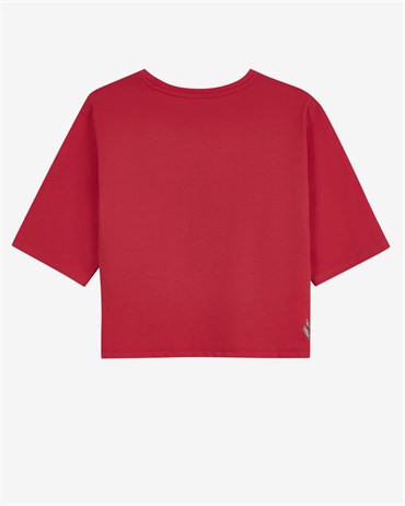 Skechers W Graphic Tee Diamond Logo Kadın Kırmızı T-Shirt - S221178-600