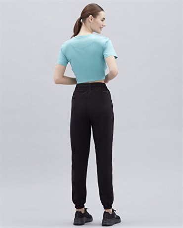 Skechers W Lw Two Yarn Leopar Printed Pant Kadın Siyah Günlük Eşofman Altı - S221489-001