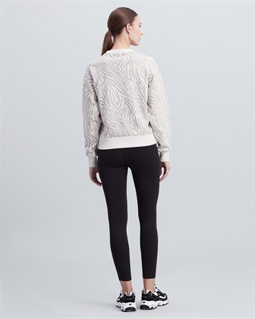Skechers W Printed Sweatshirt Kadın Gri Sweatshirt - S212057-043