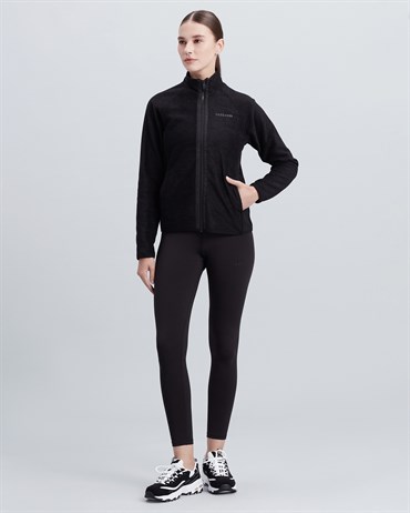 Skechers W Turtle Neck Full Zip Polar Kadın Siyah Sweatshirt - S212935-001