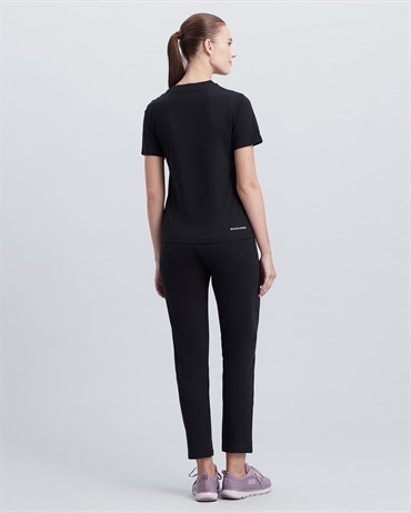 Skechers W Velvet Print T-Shirt Kadın Siyah T-shirt - S212944-001